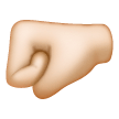 Left-facing Fist: Light Skin Tone on Samsung