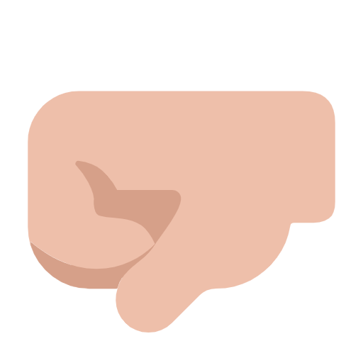 Left-facing Fist: Medium-Light Skin Tone on Microsoft Fluent