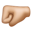 Left-facing Fist: Medium-Light Skin Tone on Samsung
