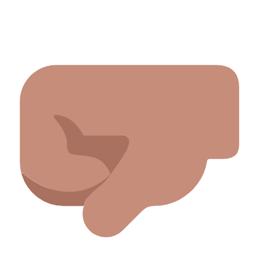 Left-facing Fist: Medium Skin Tone on Microsoft Fluent