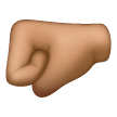 Left-facing Fist: Medium Skin Tone on Samsung