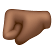 Left-facing Fist: Medium-Dark Skin Tone on Samsung
