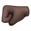 Left-facing Fist: Dark Skin Tone on Samsung