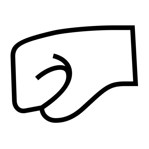 Left-facing Fist on Noto Emoji
