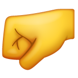 Left-facing Fist on WhatsApp