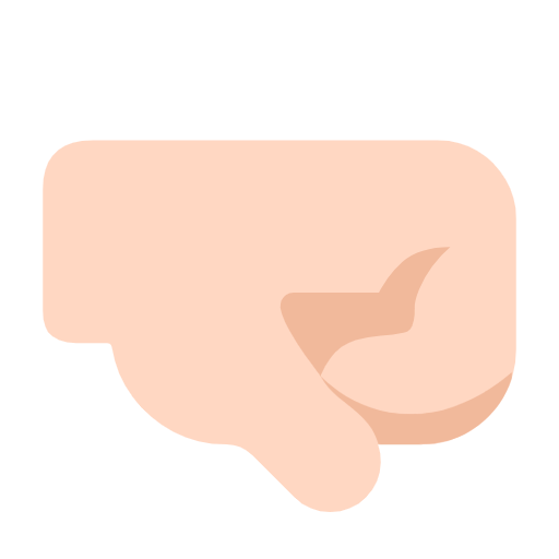 Right-facing Fist: Light Skin Tone on Microsoft Fluent