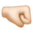 Right-facing Fist: Light Skin Tone on Samsung