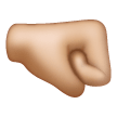 Right-facing Fist: Medium-Light Skin Tone on Samsung