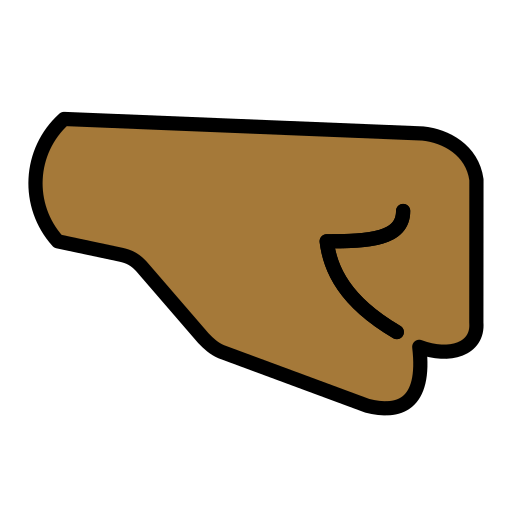 Right-facing Fist: Medium-Dark Skin Tone on OpenMoji