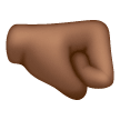 Right-facing Fist: Medium-Dark Skin Tone on Samsung