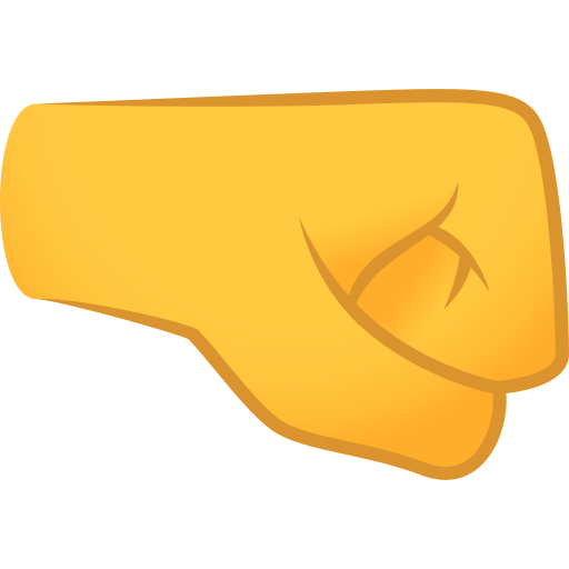 Right-facing Fist on JoyPixels