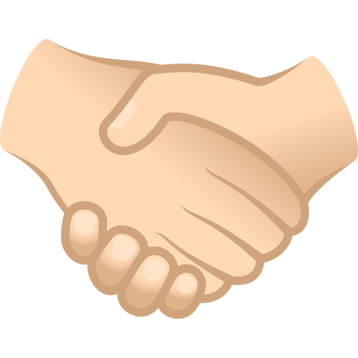 Handshake: Light Skin Tone on JoyPixels