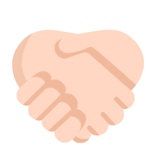 Handshake: Light Skin Tone on Microsoft Fluent
