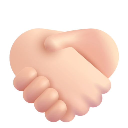 Handshake: Light Skin Tone on Microsoft 3D
