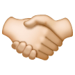 Handshake: Light Skin Tone on Samsung