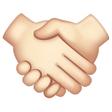 Handshake: Light Skin Tone on WhatsApp