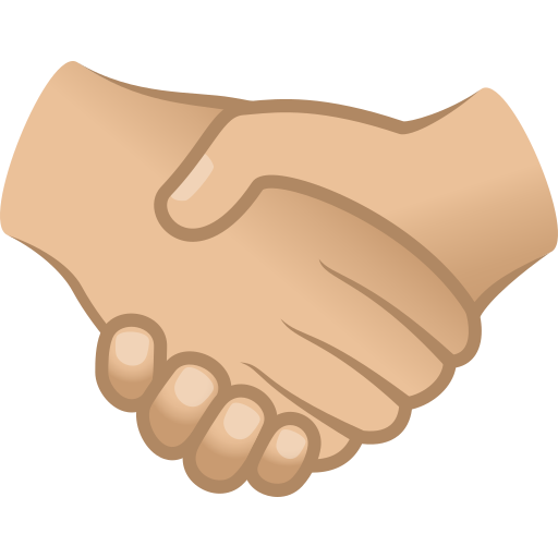 Handshake: Medium-Light Skin Tone on JoyPixels