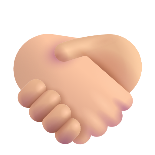 Handshake: Medium-Light Skin Tone on Microsoft 3D