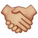 Handshake: Medium-Light Skin Tone on WhatsApp