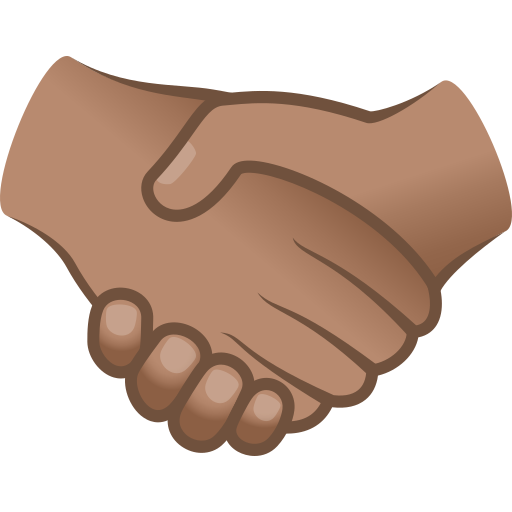 Handshake: Medium Skin Tone on JoyPixels