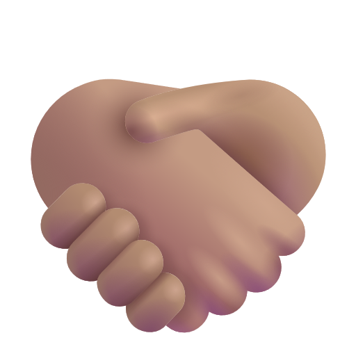 Handshake: Medium Skin Tone on Microsoft 3D