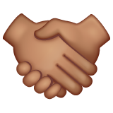 Handshake: Medium Skin Tone on WhatsApp