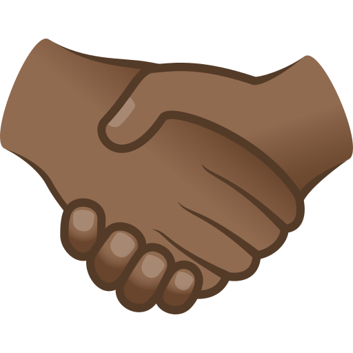 Handshake: Medium-Dark Skin Tone on JoyPixels