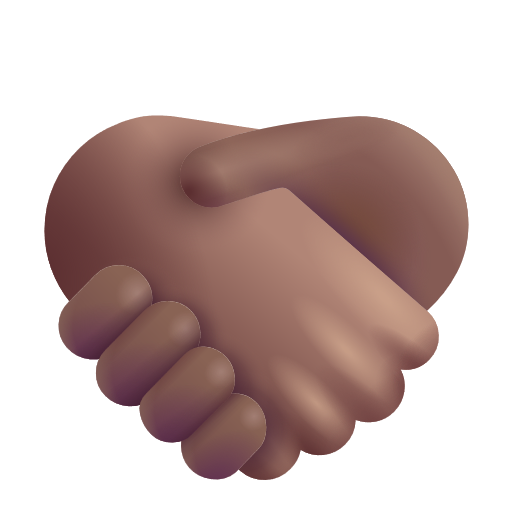 Handshake: Medium-Dark Skin Tone on Microsoft 3D