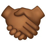 Handshake: Medium-Dark Skin Tone on WhatsApp