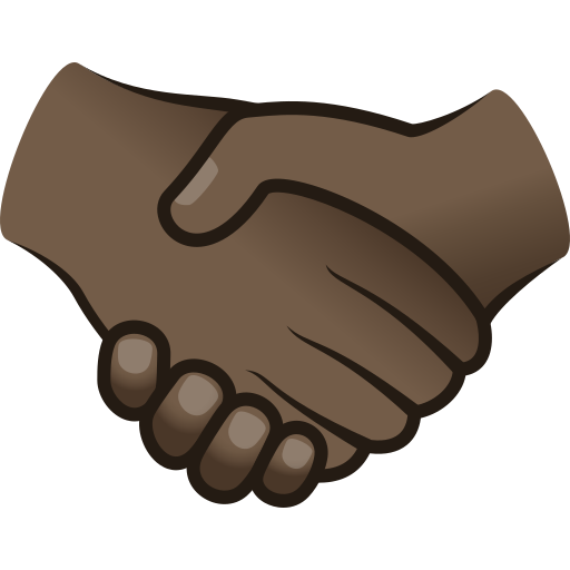 Handshake: Dark Skin Tone on JoyPixels