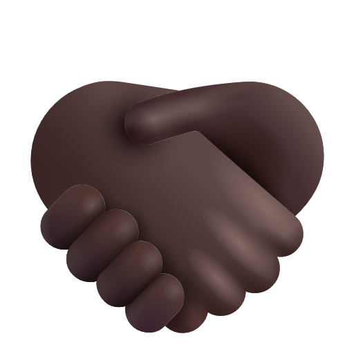 Handshake: Dark Skin Tone on Microsoft 3D