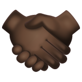 Handshake: Dark Skin Tone on WhatsApp