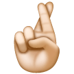 Hand With Index And Middle Fingers Crossed: Light Skin Tone on Samsung