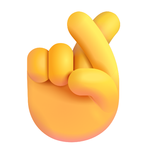 Hand With Index And Middle Fingers Crossed on Microsoft 3D