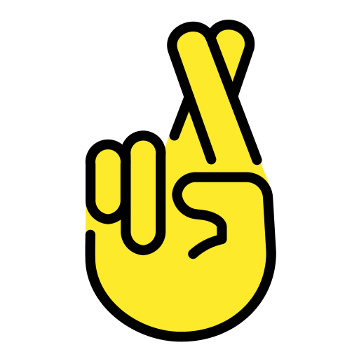 Hand With Index And Middle Fingers Crossed on OpenMoji