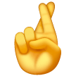 Hand With Index And Middle Fingers Crossed on Samsung
