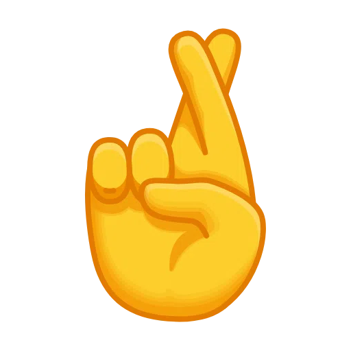 Hand With Index And Middle Fingers Crossed on Telegram