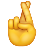 Hand With Index And Middle Fingers Crossed on WhatsApp