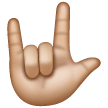 I Love You Hand Sign: Medium-Light Skin Tone on Samsung
