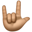 I Love You Hand Sign: Medium Skin Tone on Samsung