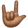 I Love You Hand Sign: Medium-Dark Skin Tone on Samsung