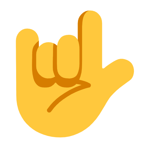 I Love You Hand Sign on Microsoft Fluent