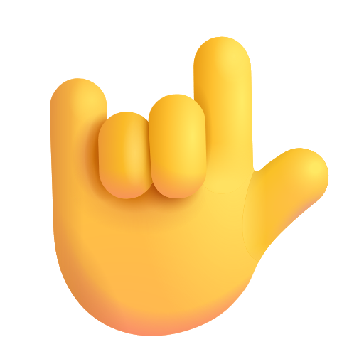 I Love You Hand Sign on Microsoft 3D