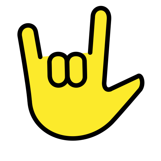 I Love You Hand Sign on OpenMoji
