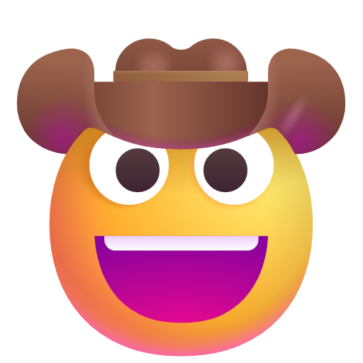 Face With Cowboy Hat on Microsoft 3D