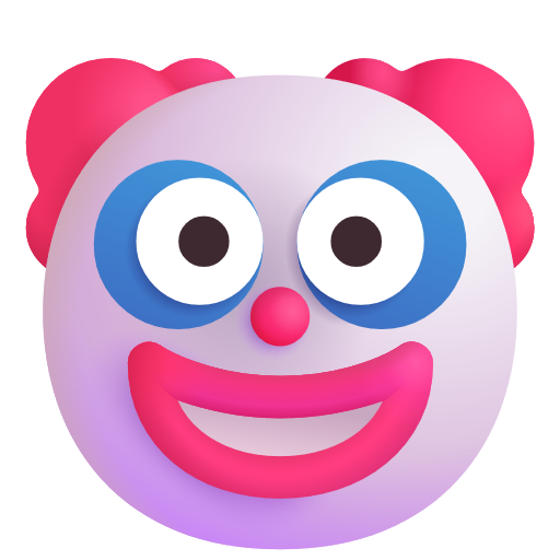 Clown Face on Microsoft 3D