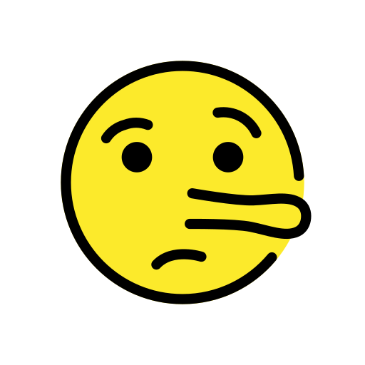 Lying Face on OpenMoji