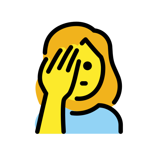 Woman Facepalming on OpenMoji