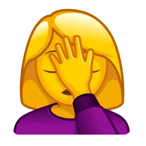 Woman Facepalming on Telegram