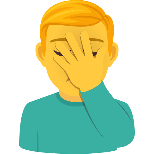 Man Facepalming on JoyPixels